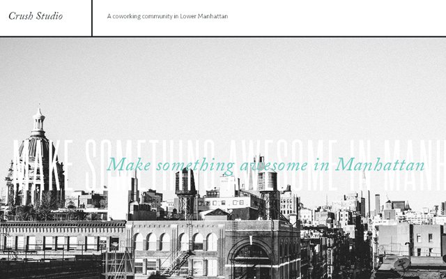 crush studio lower manhattan website layout