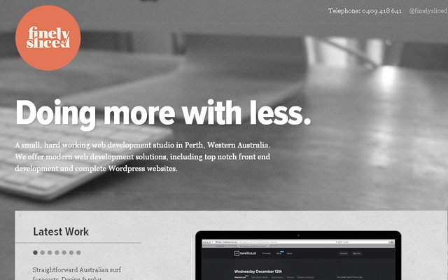 30 thiết kế web đầy tinh tế với hai màu xám & bạc grey finely sliced website simple layout perth australia