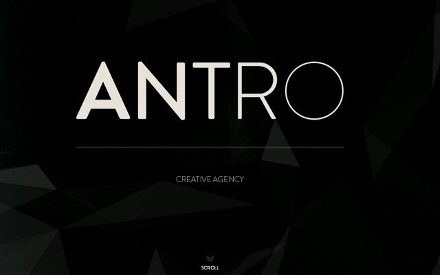 30 thiết kế web đầy tinh tế với hai màu xám & bạc antro creative agency dark grey portfolio fullscreen background