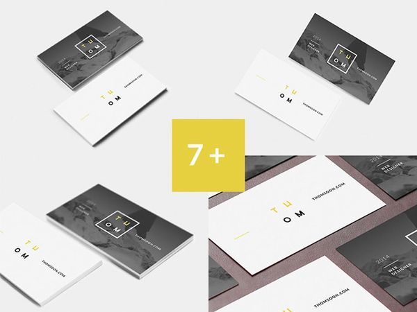 7 Free Clean Business Card Mockup