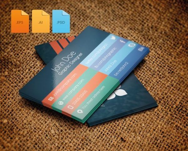 Business card design flat Freebie
