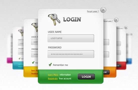 Login Panels, Signup, Subscribe Forms Pack 