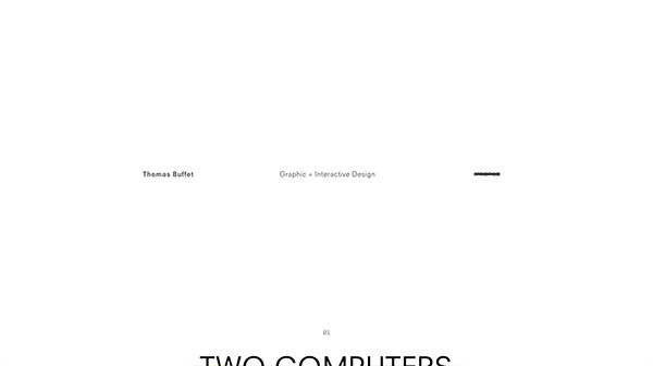 Khám phá nét đặc sắc của 25 thiết kế web siêu tối giản Thomas Buffet