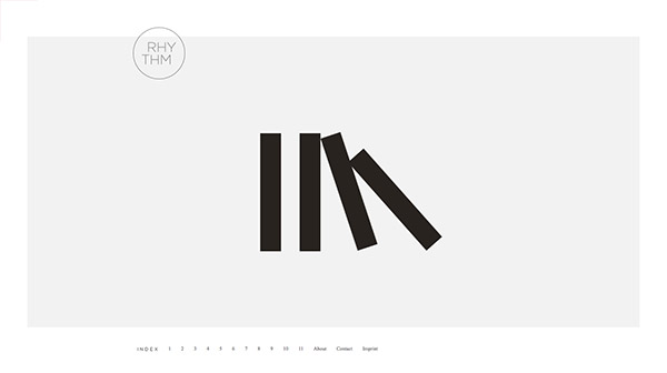 Khám phá nét đặc sắc của 25 thiết kế web siêu tối giản RHYTHM Design Studies