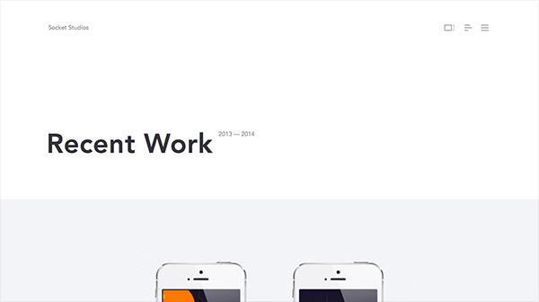 Khám phá nét đặc sắc của 25 thiết kế web siêu tối giản Socket Studios