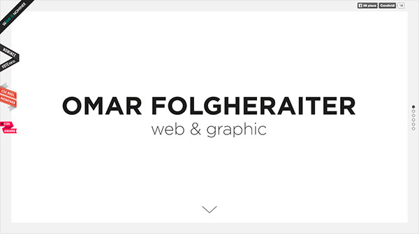 Khám phá nét đặc sắc của 25 thiết kế web siêu tối giản Omar Folgheraiter