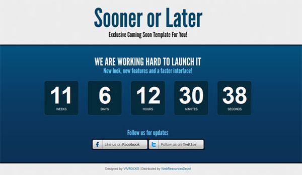 thiet ke web under construction/coming soon with Countdown