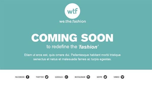 thiet ke web under construction/coming soon We The Fashion