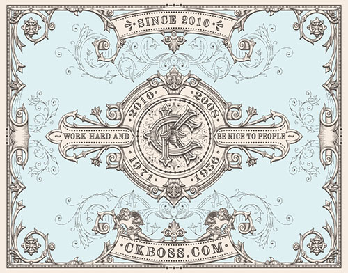 ck-boss thiet ke logo vintage