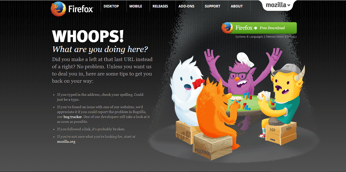 Mozilla thiet ke web 404