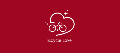 thiet ke logo xe dap Bicycle Love logo