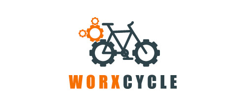 thiet ke logo xe dap work bicycle logo design