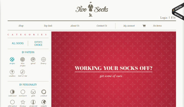 Two Socks thiet ke web thoi trang