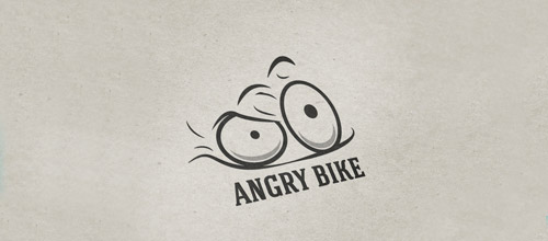 thiet ke logo xe dap angry bicycle logo design