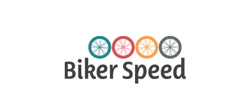 thiet ke logo xe dap biker speed logo design