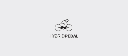 thiet ke logo xe dap Hybrid Pedal logo