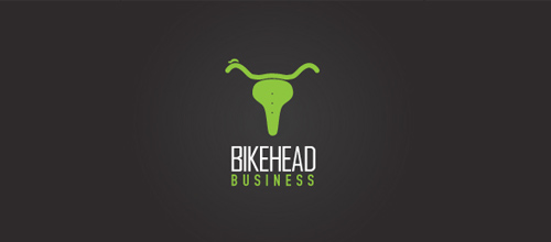 thiet ke logo xe dap BikeHead logo