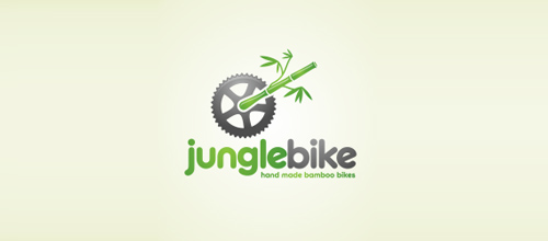 thiet ke logo xe dap junglebike logo
