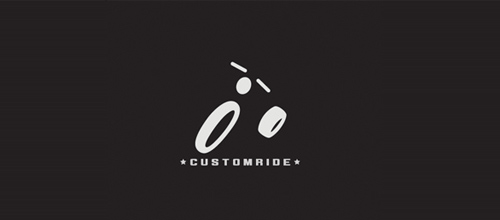 thiet ke logo xe dap customride logo