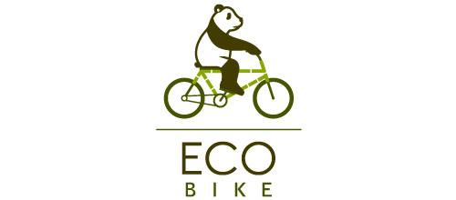 thiet ke logo xe dap eco logo design bike