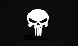 Punisher Superhero thiet ke logo 
