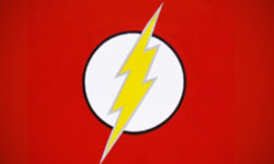 The Flash Superhero thiet ke logo 