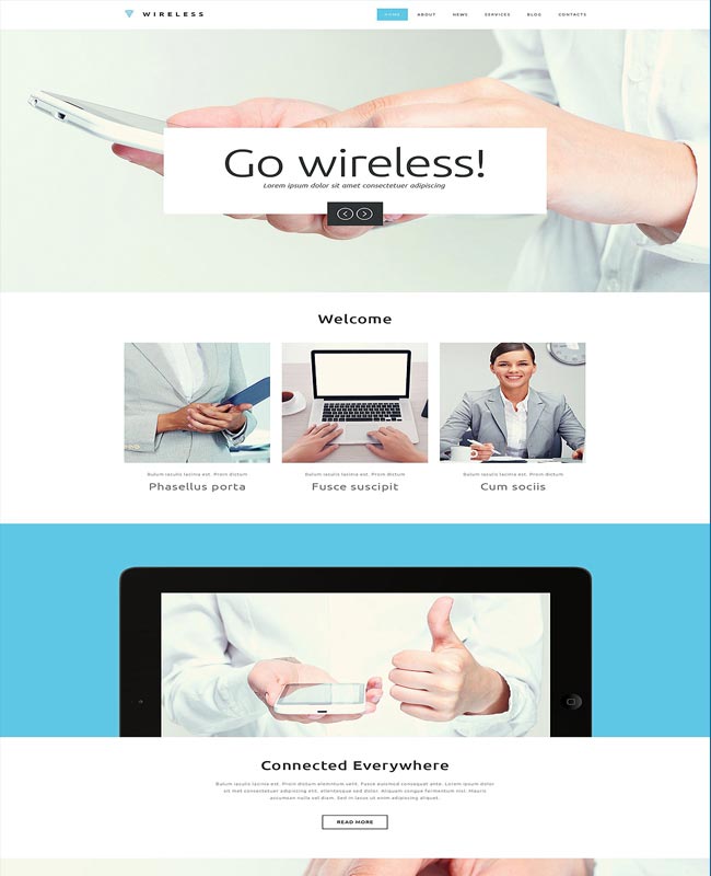 Wireless - Responsive Wireless Business Technology thiet ke website IT