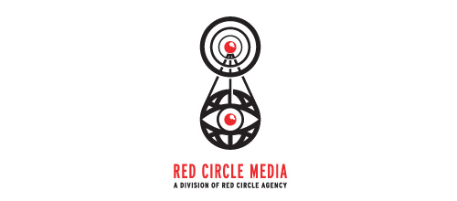 Red Circle Media thiet ke logo
