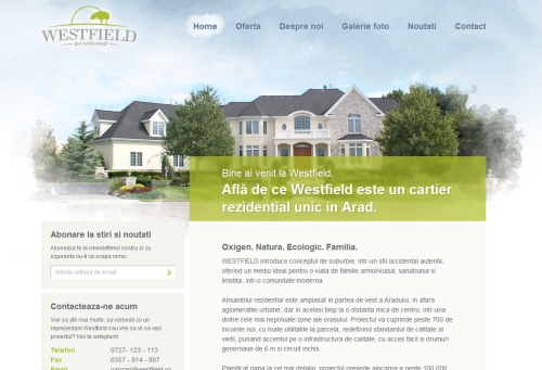 Tải miễn phí 20+ thiết kế website bất động sản xuất sắc nửa đầu 2015 Westfield