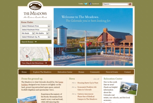 Tải miễn phí 20+ thiết kế website bất động sản xuất sắc nửa đầu 2015 The Meadows thiet ke website bat dong san