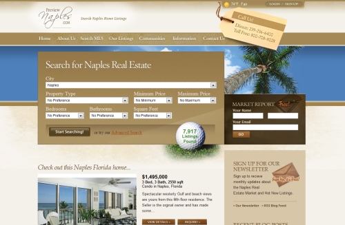 Tải miễn phí 20+ thiết kế website bất động sản xuất sắc nửa đầu 2015 PreviewNaples.com thiet ke website bat dong san