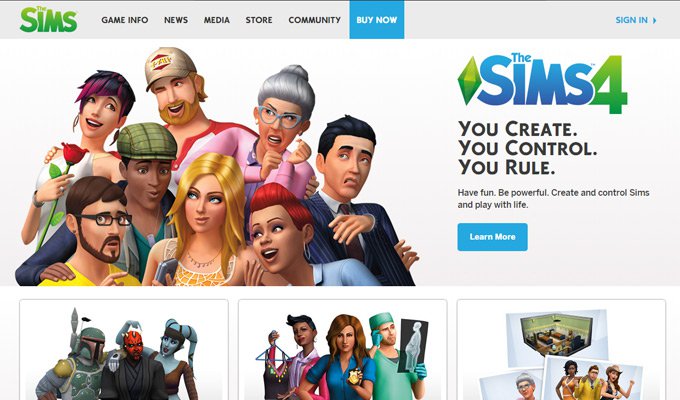 the sims video game thiet ke website game 