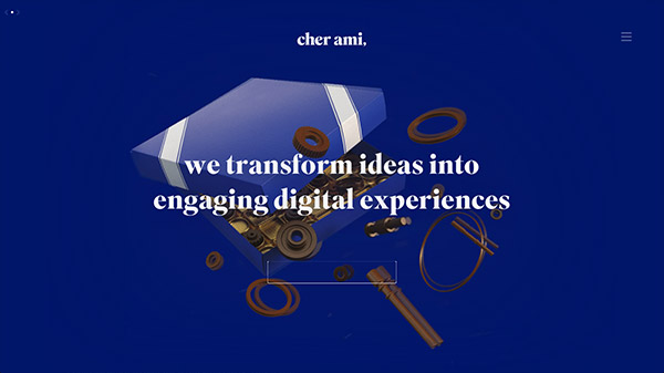 Bộ sưu tập website với Serif Typography thanh lịch tuyệt đẹp Cher Ami typography trong thiet ke web