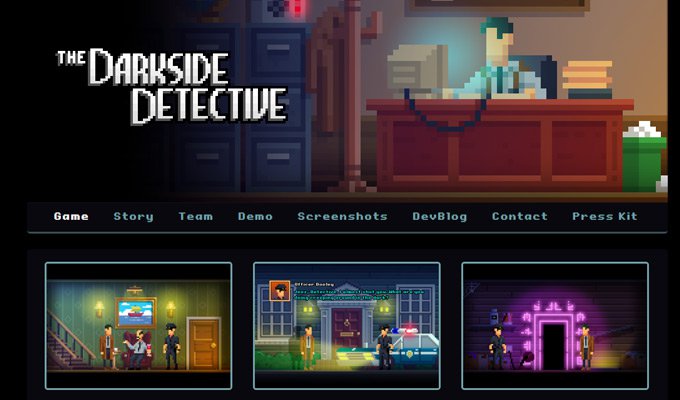darkside detective thiet ke website game 