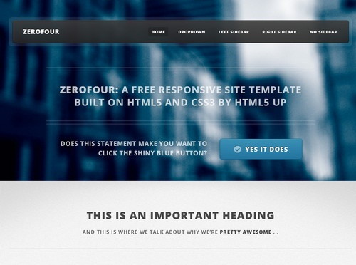 ZeroFour HTML5 thiet ke website kinh doanh