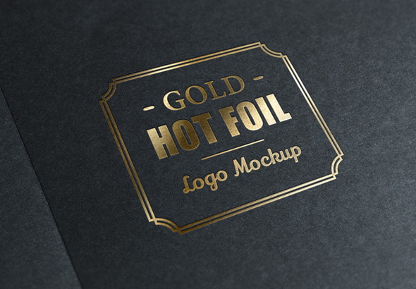 Glod-Hot-Foil mock up mien phi cho thiet ke logo