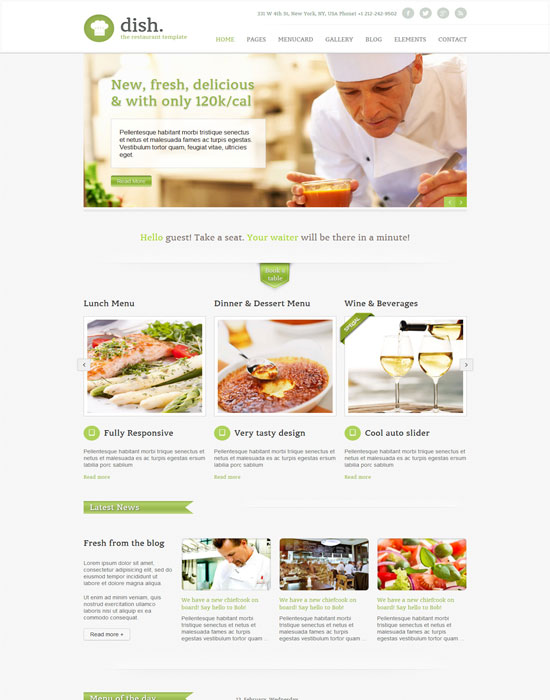 Tổng hợp 45 thiết kế website cafe miễn phí và cao cấp cho bạn tải về (P.2) Dish Multipurpose thiet ke website nha hang