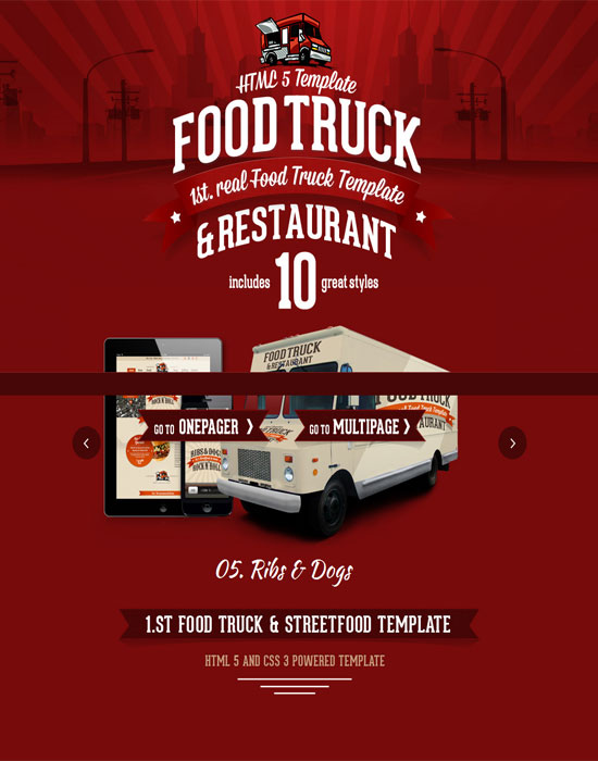 Food Truck thiet ke website nha hang 