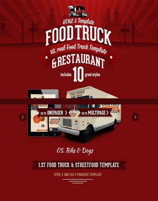 Tổng hợp 45 thiết kế website cafe miễn phí và cao cấp cho bạn tải về (P.2) Food Truck thiet ke website nha hang