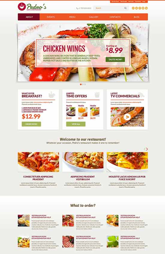 Tổng hợp 45 thiết kế website cafe miễn phí và cao cấp cho bạn tải về (P.2) Pedras thiet ke website nha hang