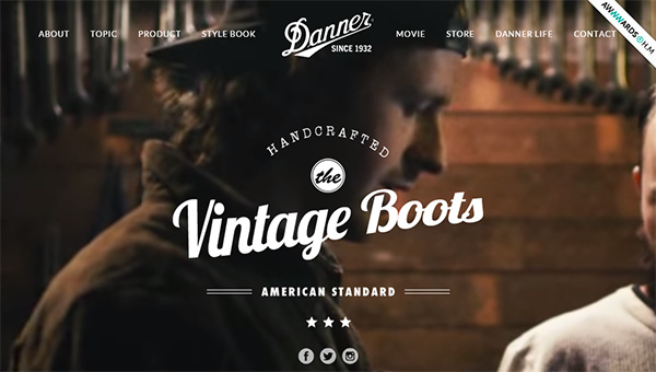 Danner Vintage Boots video background trong thiet ke web 