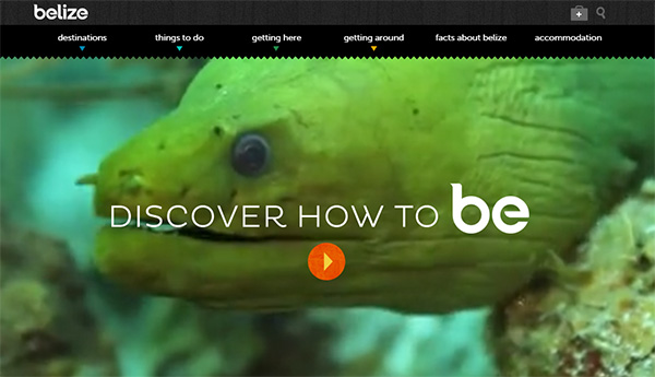 Travel Belize video background trong thiet ke web 