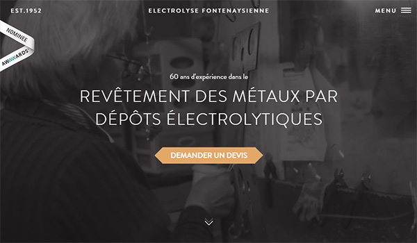 Electrolyse Fontenaysienne video background trong thiet ke web 