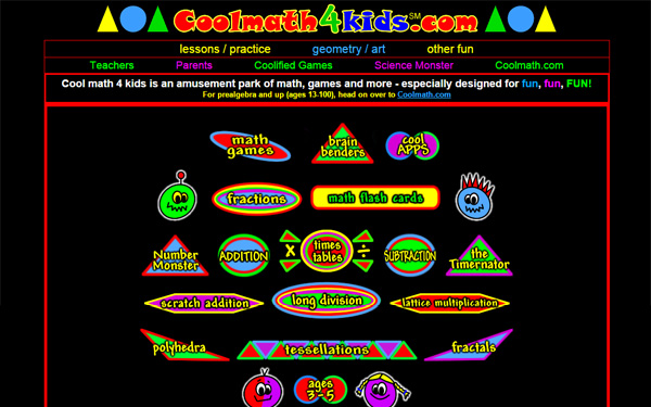 Cool Math 4 Kids thiet ke website dep