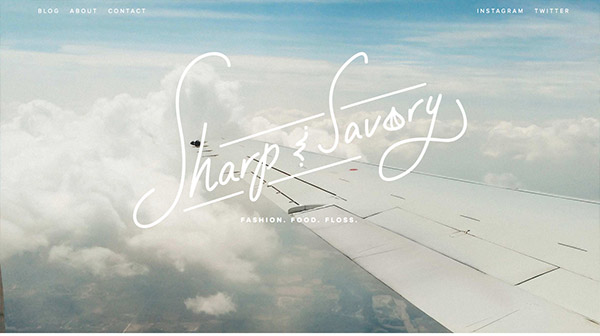 Vẻ đẹp mộc mạc của Typography phong cách vẽ tay trên website Sharp & Savory typography trong thiet ke web