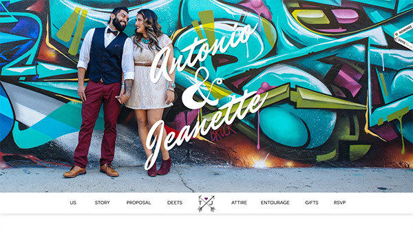 Vẻ đẹp mộc mạc của Typography phong cách vẽ tay trên website Tony & Jeanette typography trong thiet ke web