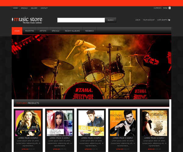 Music Store Websitethiet ke website am nhac