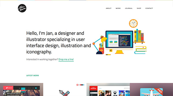 25 website truyền tải thành công dòng thông điệp rõ ràng & ngắn gọn Jan Cavan thiet ke website dep