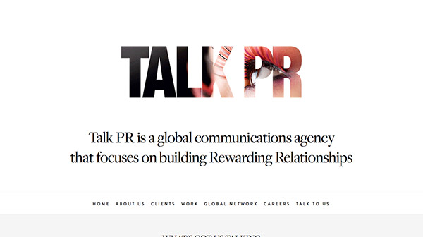 25 website truyền tải thành công dòng thông điệp rõ ràng & ngắn gọn Talk PR thiet ke website dep