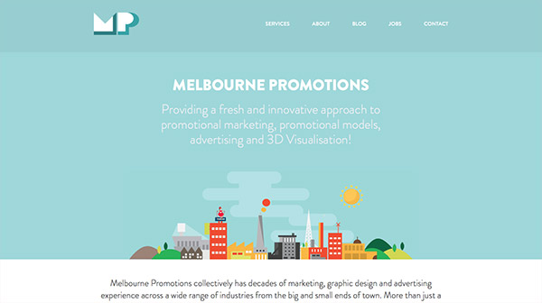 25 website truyền tải thành công dòng thông điệp rõ ràng & ngắn gọn Melbourne Promotions thiet ke website dep